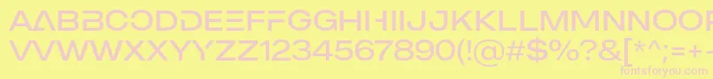Шрифт MADE Outer Sans Alt Light PERSONAL USE – розовые шрифты на жёлтом фоне