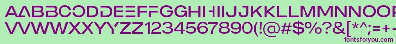 Police MADE Outer Sans Alt Light PERSONAL USE – polices violettes sur fond vert