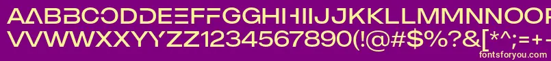 Шрифт MADE Outer Sans Alt Light PERSONAL USE – жёлтые шрифты на фиолетовом фоне
