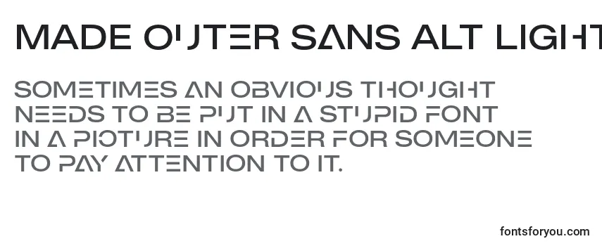 Шрифт MADE Outer Sans Alt Light PERSONAL USE