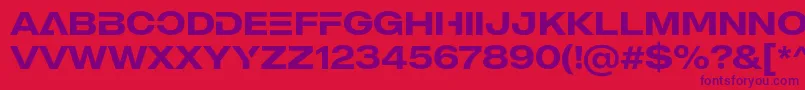 MADE Outer Sans Alt Medium PERSONAL USE-fontti – violetit fontit punaisella taustalla