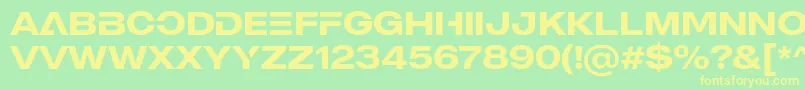 MADE Outer Sans Alt Medium PERSONAL USE Font – Yellow Fonts on Green Background