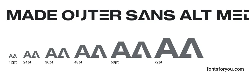 MADE Outer Sans Alt Medium PERSONAL USE Font Sizes