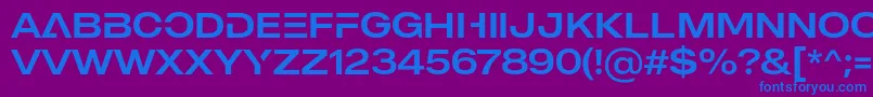 MADE Outer Sans Alt Regular PERSONAL USE Font – Blue Fonts on Purple Background