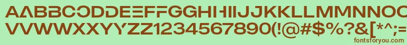 MADE Outer Sans Alt Regular PERSONAL USE Font – Brown Fonts on Green Background