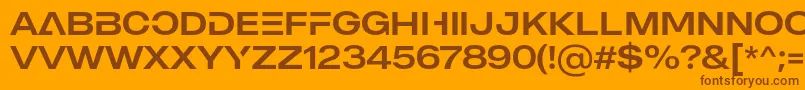 MADE Outer Sans Alt Regular PERSONAL USE Font – Brown Fonts on Orange Background