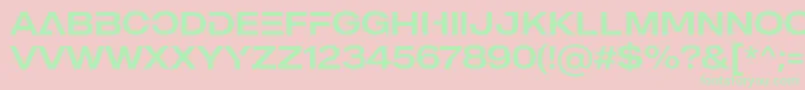 MADE Outer Sans Alt Regular PERSONAL USE Font – Green Fonts on Pink Background