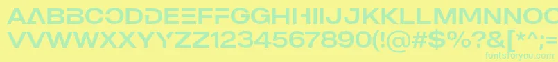 MADE Outer Sans Alt Regular PERSONAL USE Font – Green Fonts on Yellow Background