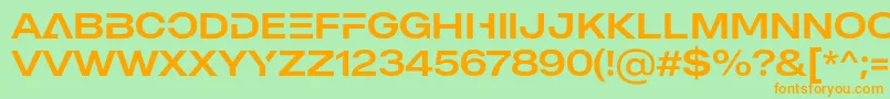 MADE Outer Sans Alt Regular PERSONAL USE Font – Orange Fonts on Green Background