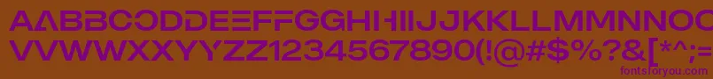 MADE Outer Sans Alt Regular PERSONAL USE Font – Purple Fonts on Brown Background