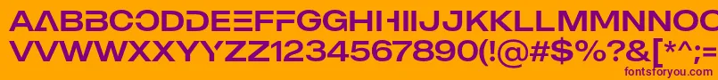 MADE Outer Sans Alt Regular PERSONAL USE Font – Purple Fonts on Orange Background