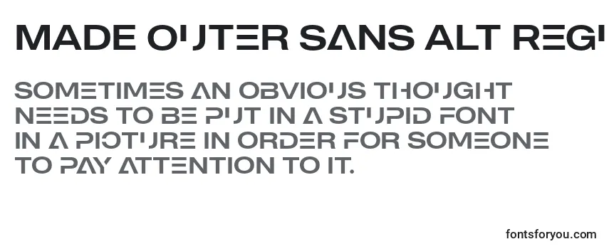 Шрифт MADE Outer Sans Alt Regular PERSONAL USE