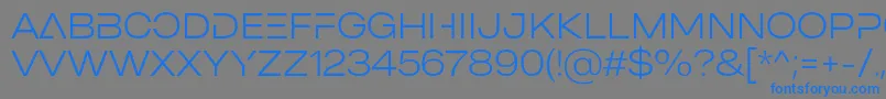 MADE Outer Sans Alt Thin PERSONAL USE-Schriftart – Blaue Schriften auf grauem Hintergrund