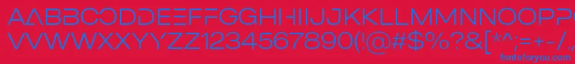 Шрифт MADE Outer Sans Alt Thin PERSONAL USE – синие шрифты на красном фоне