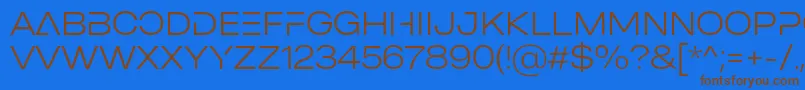 Подробнее о шрифте MADE Outer Sans Alt Thin PERSONAL USE Шрифт MADE Outer Sans Alt Thin PERSONAL USE – коричневые шрифты на синем фоне