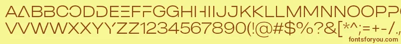 Police MADE Outer Sans Alt Thin PERSONAL USE – polices brunes sur fond jaune