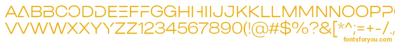 MADE Outer Sans Alt Thin PERSONAL USE-Schriftart – Orangefarbene Schriften auf weißem Hintergrund
