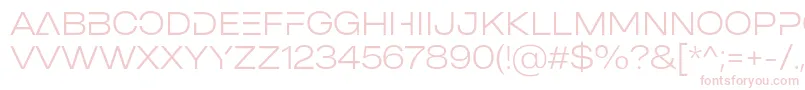 Шрифт MADE Outer Sans Alt Thin PERSONAL USE – розовые шрифты на белом фоне