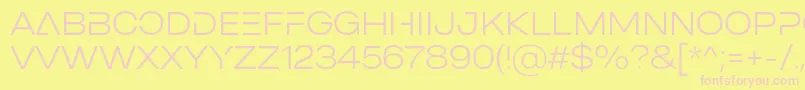 MADE Outer Sans Alt Thin PERSONAL USE Font – Pink Fonts on Yellow Background