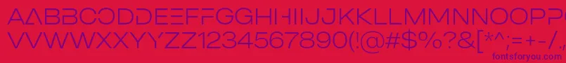 MADE Outer Sans Alt Thin PERSONAL USE Font – Purple Fonts on Red Background