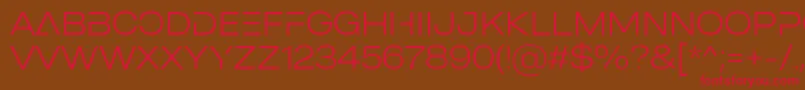 MADE Outer Sans Alt Thin PERSONAL USE Font – Red Fonts on Brown Background