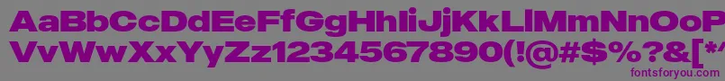 フォントMADE Outer Sans Black PERSONAL USE – 紫色のフォント、灰色の背景