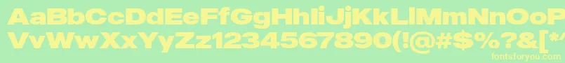 MADE Outer Sans Black PERSONAL USE Font – Yellow Fonts on Green Background