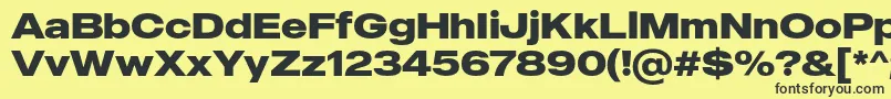 MADE Outer Sans Bold PERSONAL USE Font – Black Fonts on Yellow Background