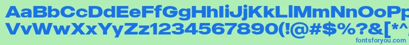 MADE Outer Sans Bold PERSONAL USE Font – Blue Fonts on Green Background