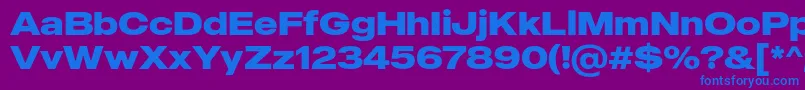 fuente MADE Outer Sans Bold PERSONAL USE – Fuentes Azules Sobre Fondo Morado