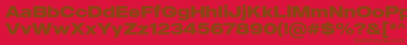 MADE Outer Sans Bold PERSONAL USE Font – Brown Fonts on Red Background