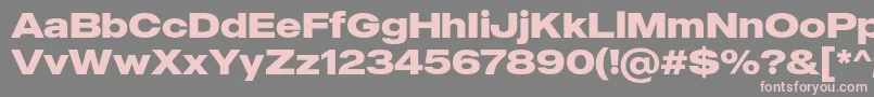 MADE Outer Sans Bold PERSONAL USE-fontti – vaaleanpunaiset fontit harmaalla taustalla