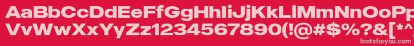 MADE Outer Sans Bold PERSONAL USE Font – Pink Fonts on Red Background