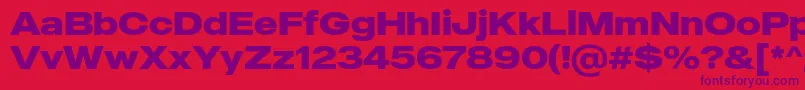 MADE Outer Sans Bold PERSONAL USE Font – Purple Fonts on Red Background