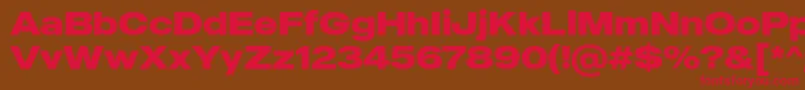 MADE Outer Sans Bold PERSONAL USE Font – Red Fonts on Brown Background