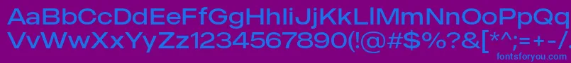 MADE Outer Sans Light PERSONAL USE Font – Blue Fonts on Purple Background