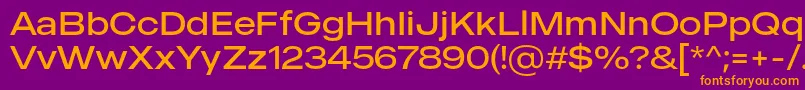 MADE Outer Sans Light PERSONAL USE Font – Orange Fonts on Purple Background