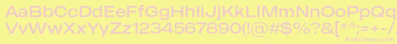 MADE Outer Sans Light PERSONAL USE Font – Pink Fonts on Yellow Background