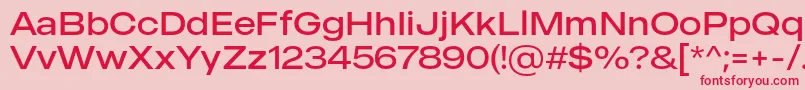 MADE Outer Sans Light PERSONAL USE Font – Red Fonts on Pink Background