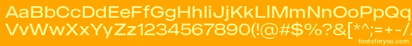 MADE Outer Sans Light PERSONAL USE Font – Yellow Fonts on Orange Background