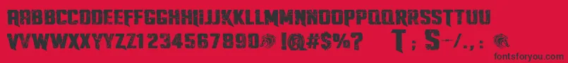 Saiba mais sobre a fonte TwistedStallionsPersonalUseOnly Fonte TwistedStallionsPersonalUseOnly – fontes pretas em um fundo vermelho