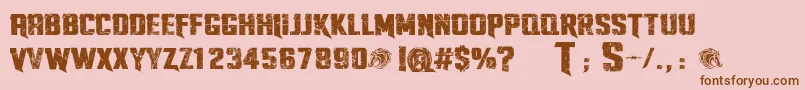 Lisätietoja TwistedStallionsPersonalUseOnly-fontista TwistedStallionsPersonalUseOnly-fontti – ruskeat fontit vaaleanpunaisella taustalla