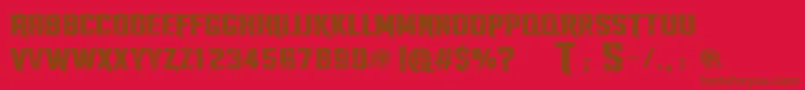 TwistedStallionsPersonalUseOnly Font – Brown Fonts on Red Background