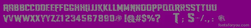 TwistedStallionsPersonalUseOnly Font – Gray Fonts on Purple Background