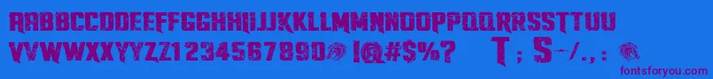 TwistedStallionsPersonalUseOnly Font – Purple Fonts on Blue Background
