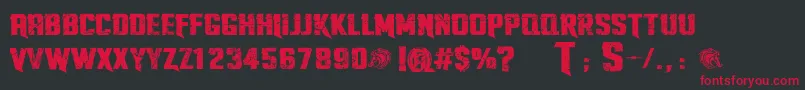 TwistedStallionsPersonalUseOnly Font – Red Fonts on Black Background