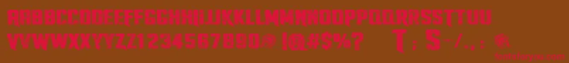 TwistedStallionsPersonalUseOnly Font – Red Fonts on Brown Background