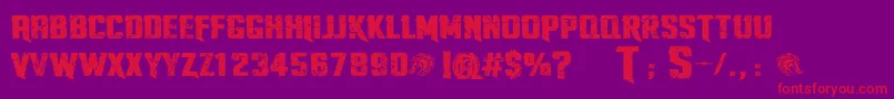 TwistedStallionsPersonalUseOnly Font – Red Fonts on Purple Background
