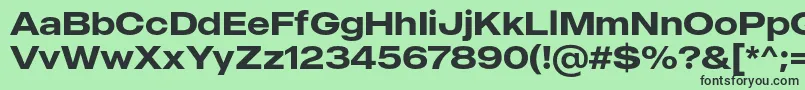 MADE Outer Sans Medium PERSONAL USE Font – Black Fonts on Green Background