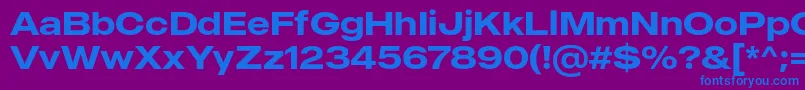 フォントMADE Outer Sans Medium PERSONAL USE – 紫色の背景に青い文字